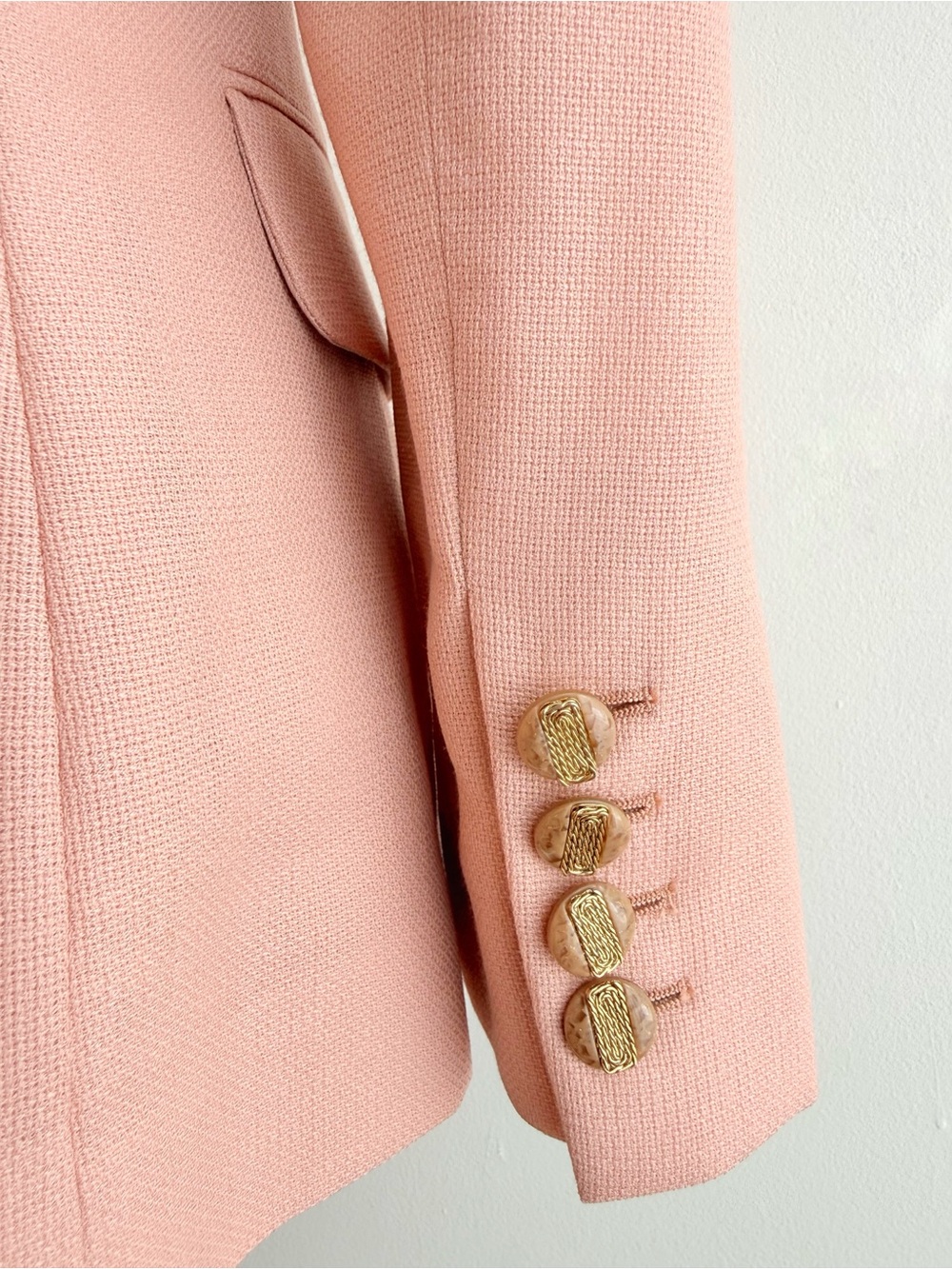 STELLA MCCARTNEY PINK WOOL SINGLE BUTTON BLAZER JACKET - Picture 6 of 15